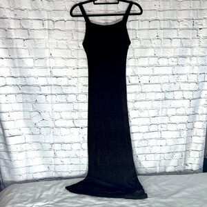 ⭐️ Born in America brown sleeveless knit lined tank maxi dress women XS